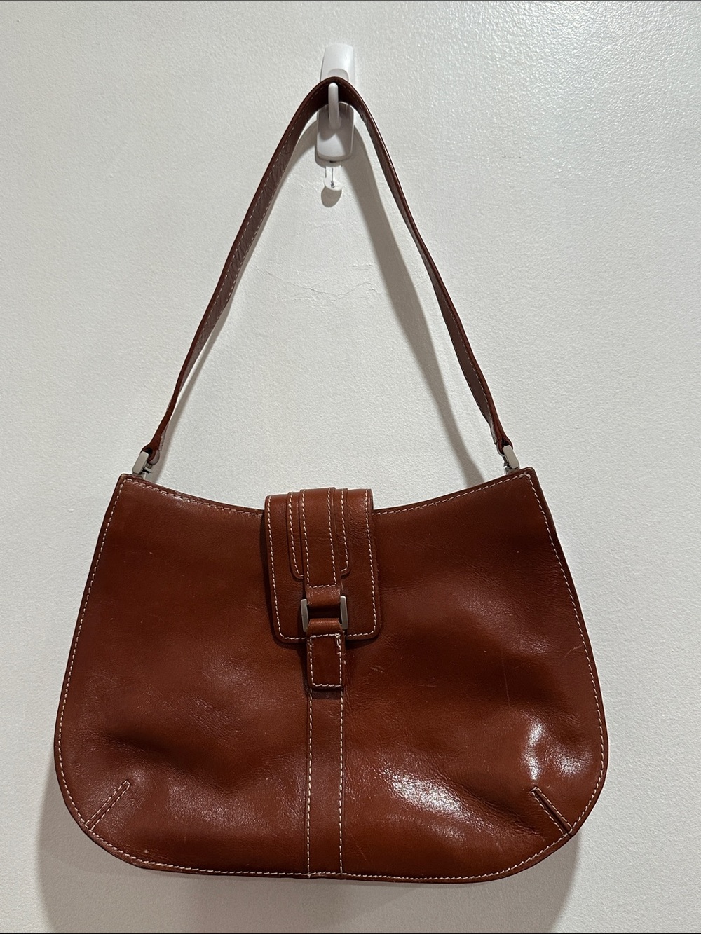 Wilsons Leather vintage cognac Brown Leather Shoulder Bag